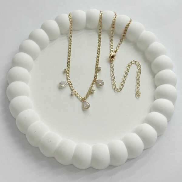 CHOKER GOTAS ZIRCÔNIA - FOLHEADO OURO 18K