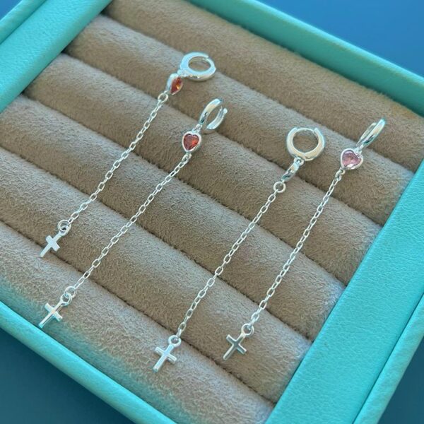 ARGOLA CLICK COM CORRETINHA / PINGENTE - PRATA 925