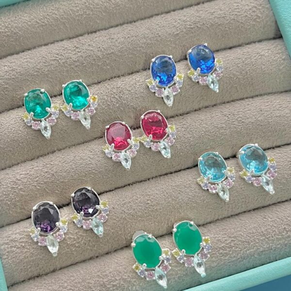 BRINCO COLORS - PRATA 925 - Jade