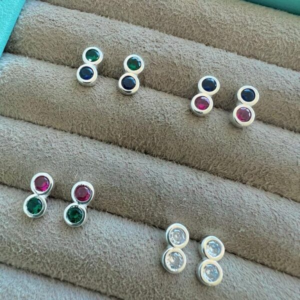 BRINCO COLORIDO - PRATA 925