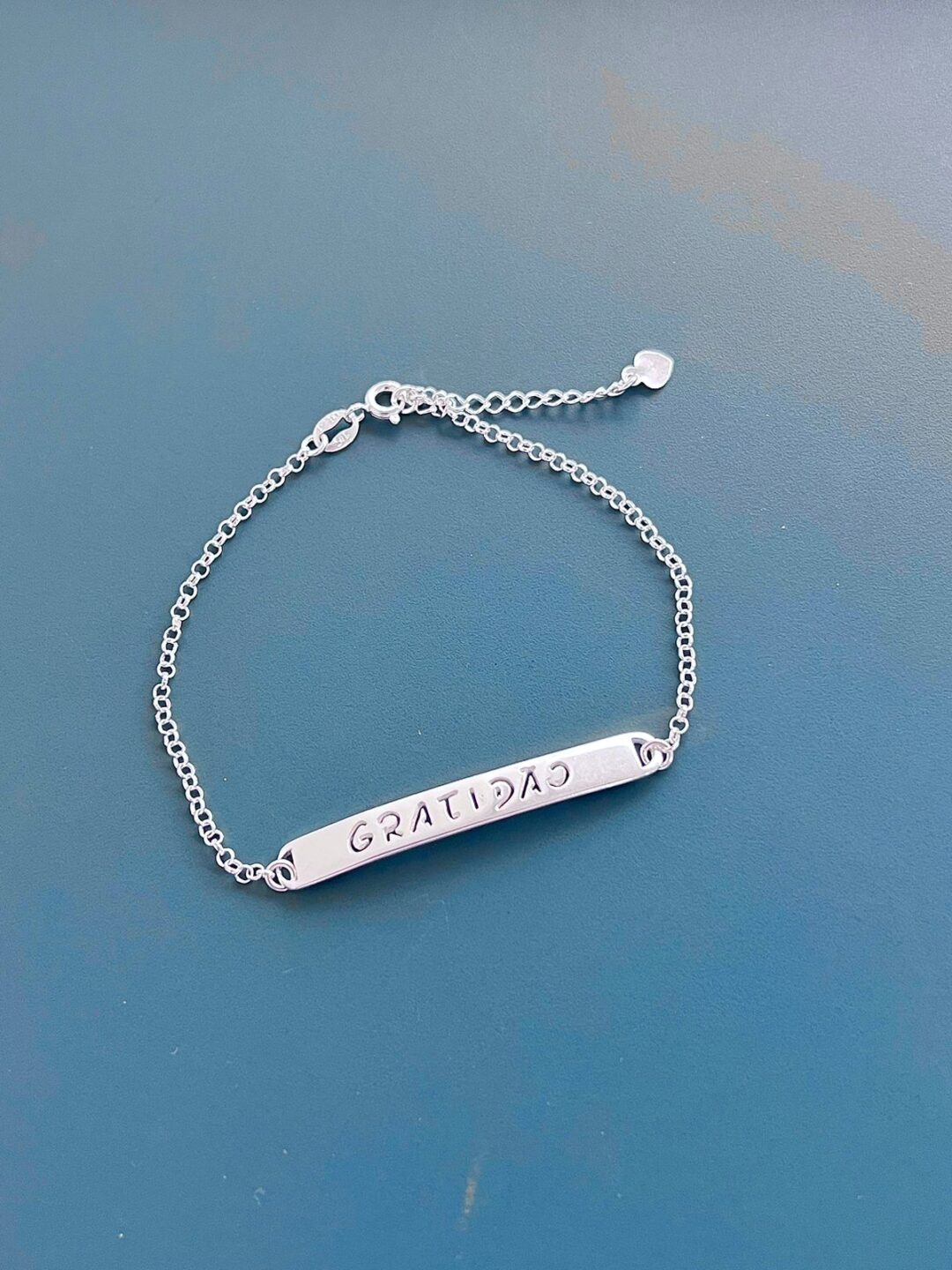 15227458051-ssf2.jpg PULSEIRA PLAQUINHA GRATIDÃO - PRATA 925