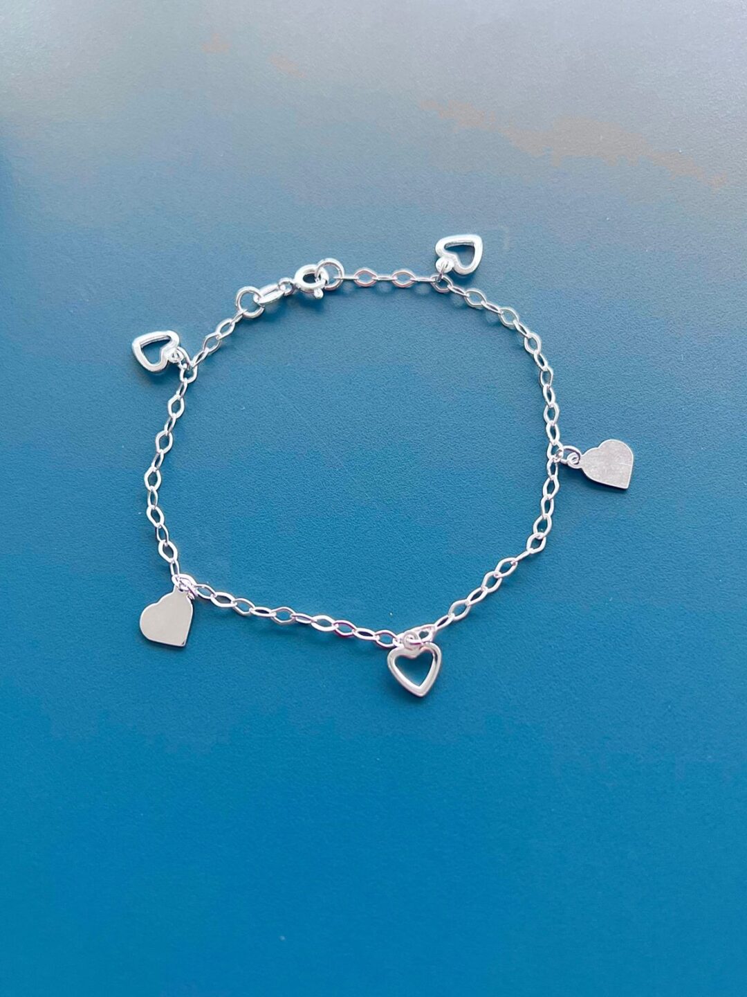 PULSEIRA CORAÇÕES - PRATA 925