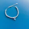 PULSEIRA OLHO GREGO COM BOLINHAS - PRATA 925