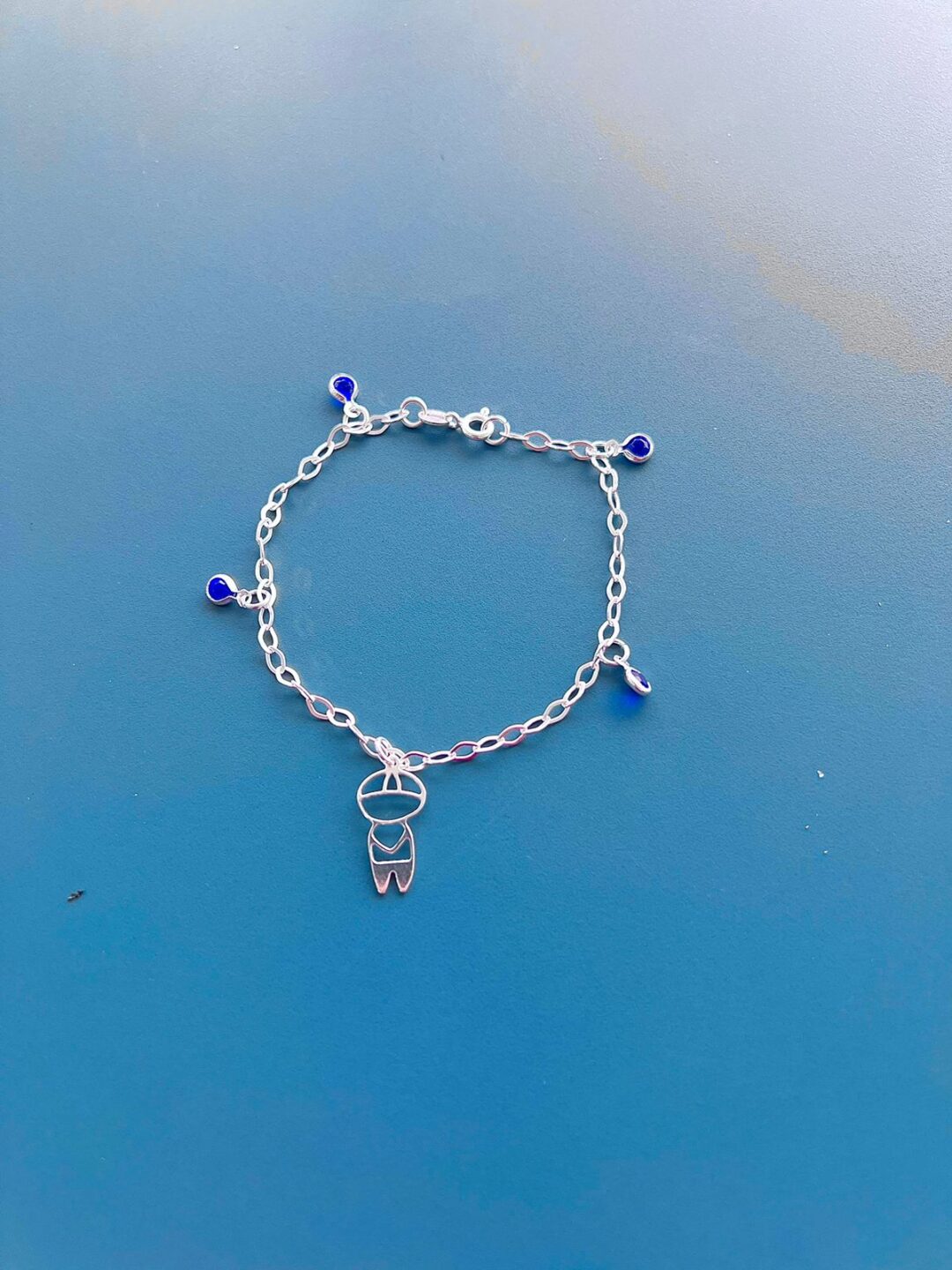 15228219767-ssf81.jpg PULSEIRA MENINO COM ZIRCÔNIA - PRATA 925