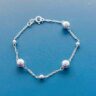 PULSEIRA BOLINHAS - PRATA 925
