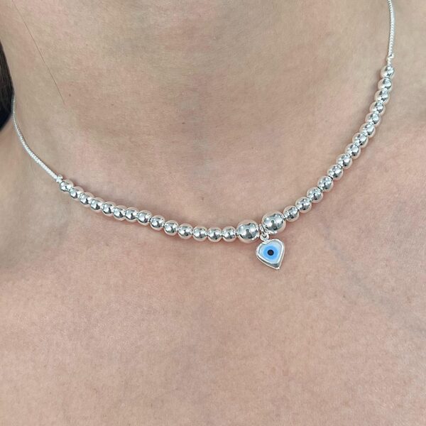 CHOKER OLHO GREGO - PRATA 925