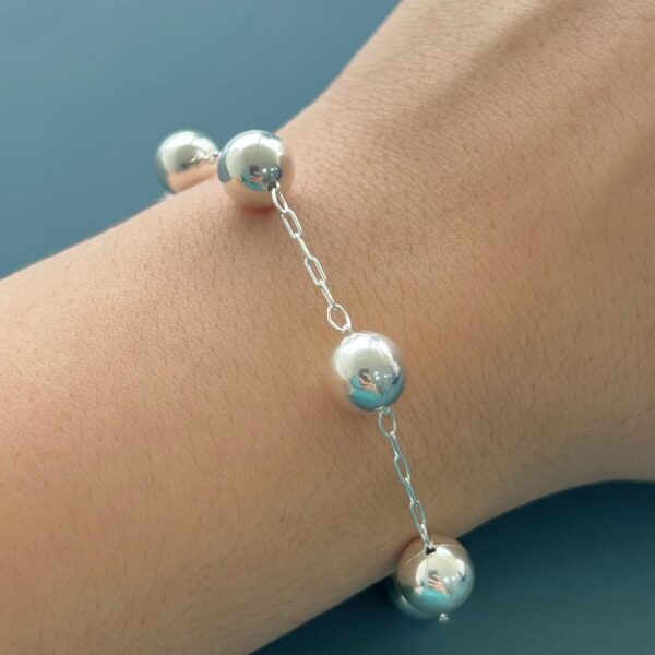 PULSEIRA BOLINHAS - PRATA 925
