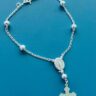 PULSEIRA TERÇO NOSSA SENHORA DAS GRAÇAS - PRATA 925