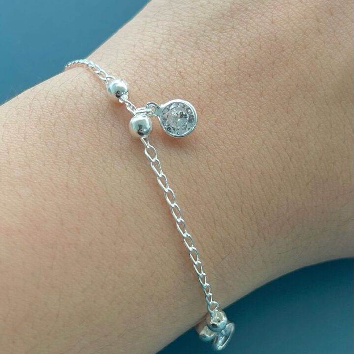 PULSEIRA COM ZIRCÔNIAS - PRATA 925
