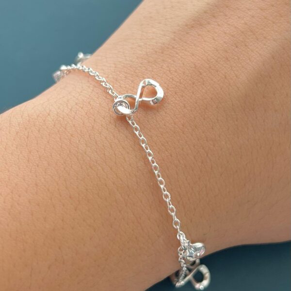 PULSEIRA INFINITO COM ZIRCÔNIA - PRATA 925