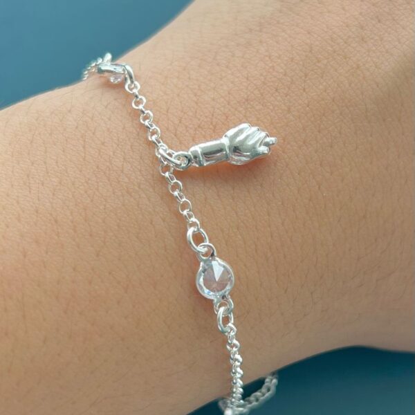 PULSEIRA FIGA COM ZIRCÔNIAS - PRATA 925