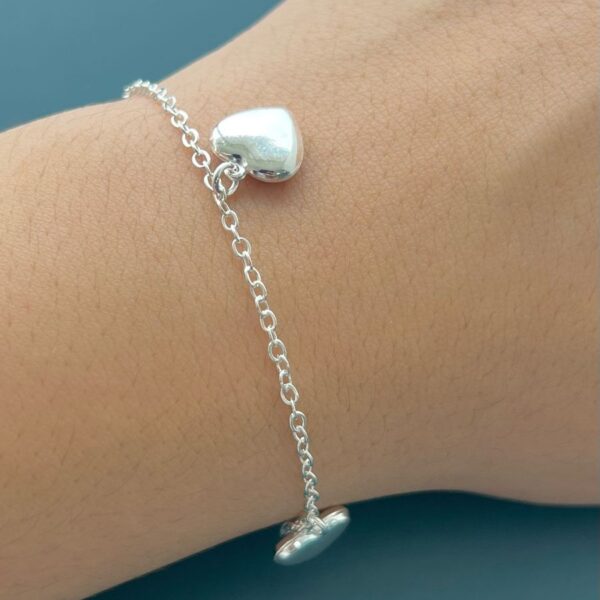 PULSEIRA CORAÇÕES - PRATA 925