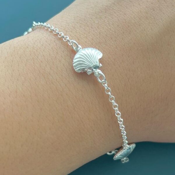 PULSEIRA CONCHAS - PRATA 925