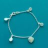 PULSEIRA CORAÇÃO COM ZIRCÔNIAS - PRATA 925