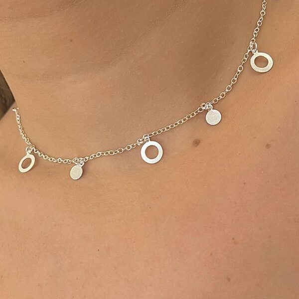 CHOKER MEDALHAS - PRATA 925