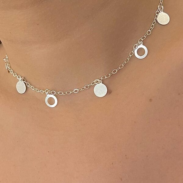 CHOKER MEDALHAS - PRATA 925