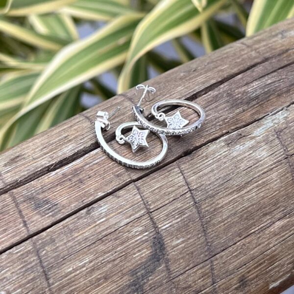 BRINCO PINGENTE ESTRELA / INSPIRAÇÃO PANDORA - PRATA 925