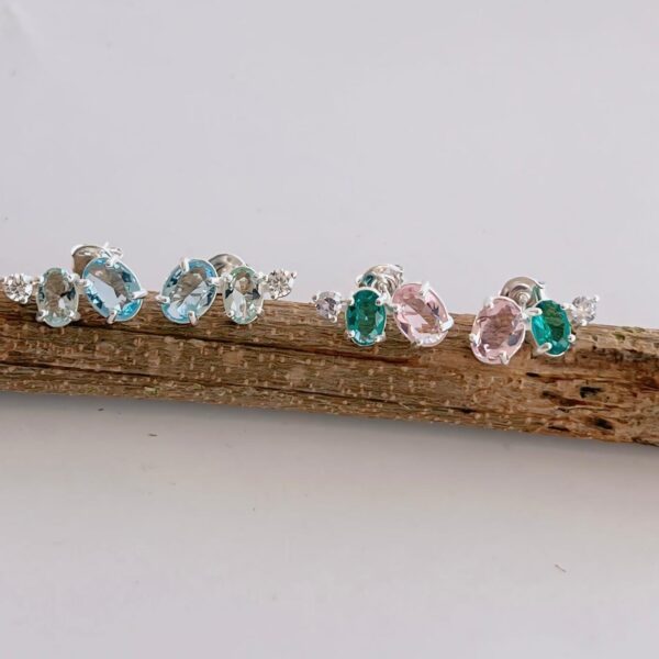 BRINCO ZIRCÔNIAS - PRATA 925