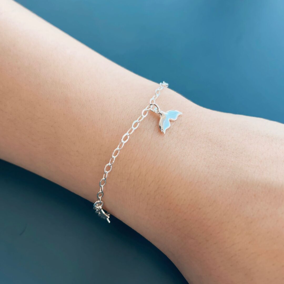 PULSEIRA RABO DE BALEIA / ESTRELA - PRATA  925