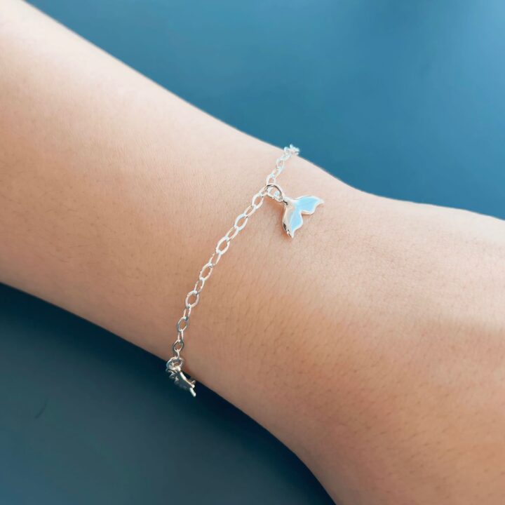 PULSEIRA RABO DE BALEIA / ESTRELA - PRATA  925