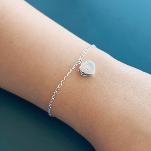 PULSEIRA CORAÇÃO FÉ - PRATA 925