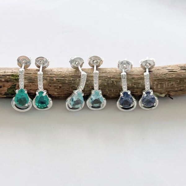 BRINCO GOTA COLORS - PRATA 925