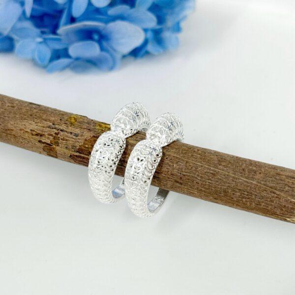 ANEL CORAÇÃO / RENDA ITALIANA - PRATA 925 - 20