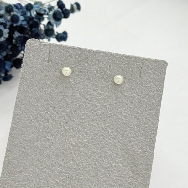 BRINCO PÉROLA EMBUTIDA - PRATA 925 - PP