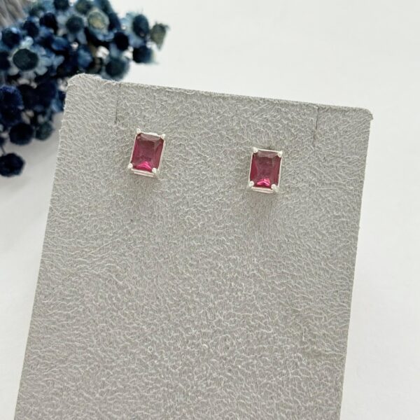 BRINCO QUADRADO COLOR - PRATA 925