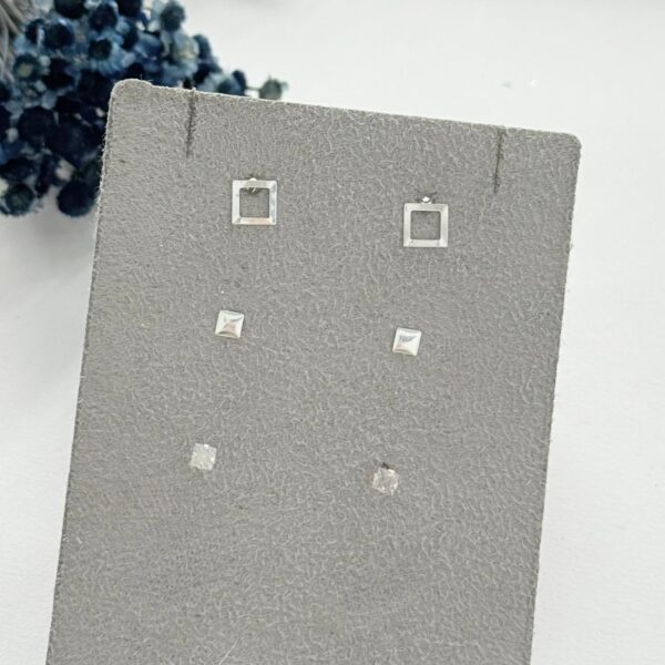 TRIO QUADRADO - PRATA 925