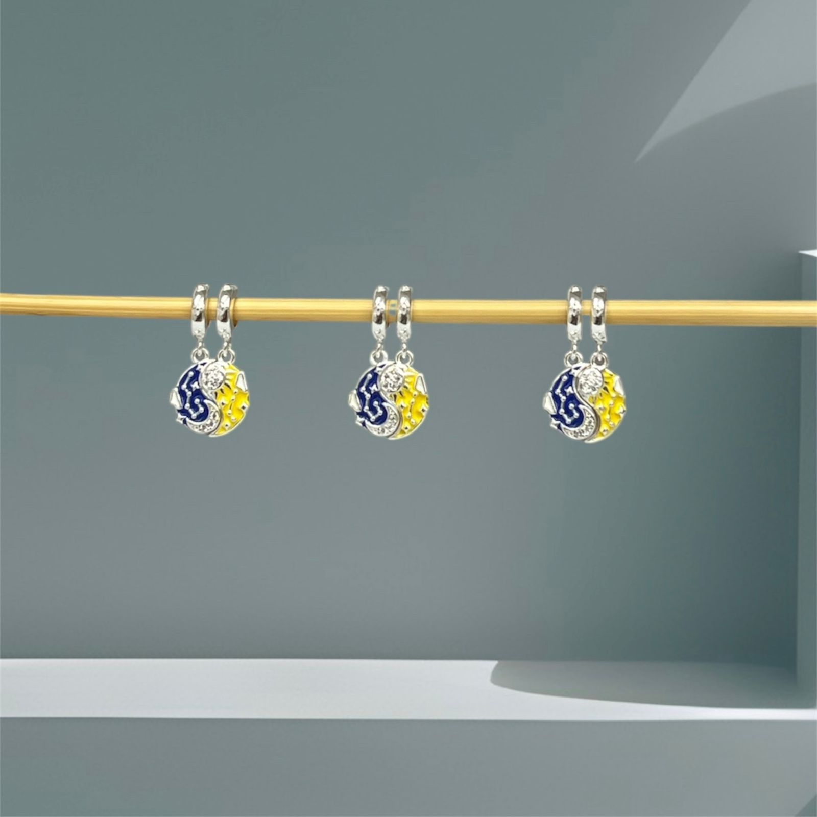 BERLOQUE DUPLO / SOL E LUA - PRATA 925