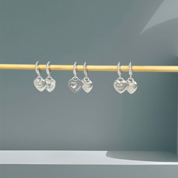 BERLOQUE DUPLO / CORAÇÕES TIA E SOBRINHA - PRATA 925