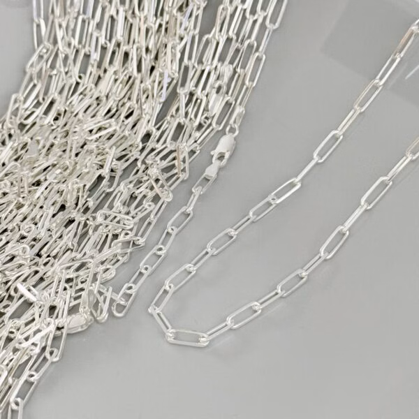 CORRENTE CARTIER ALONGADO / 60 CM - PRATA 925