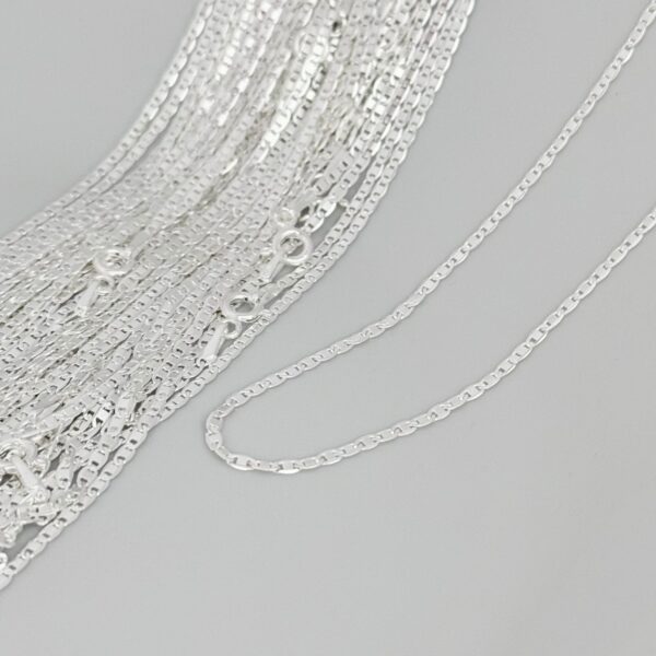 CORRENTE PIASTRINE / 45 CM - PRATA 925