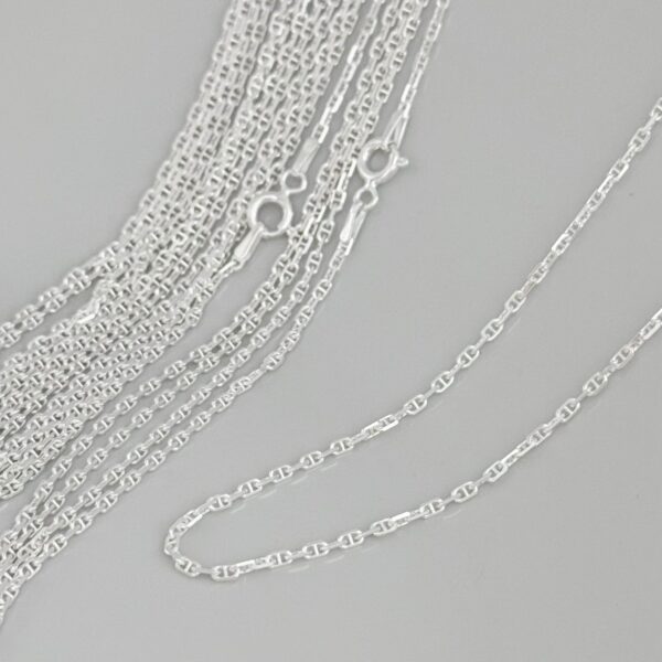 CORRENTE PIASTRINE / 70 CM - PRATA 925