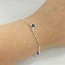 PULSEIRA OLHO GREGO / ZIRCÔNIA SAFIRA - PRATA 925