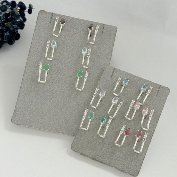 BRINCO COLORIDO - PRATA 925