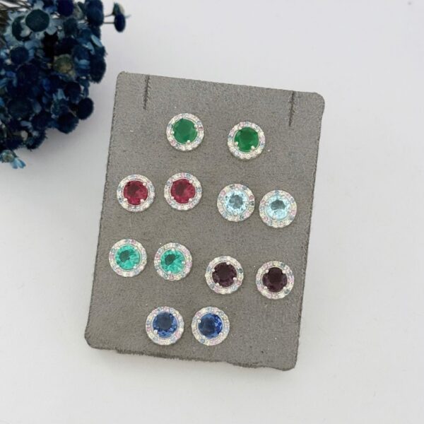 BRINCO REDONDO COLOR - PRATA 925