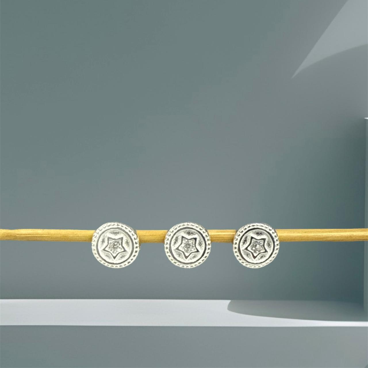 BERLOQUE ESTRELA COM ZIRCÔNIA - PRATA 925