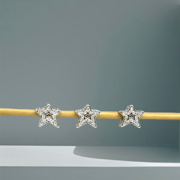 BERLOQUE ESTRELA COM ZIRCÔNIA - PRATA 925