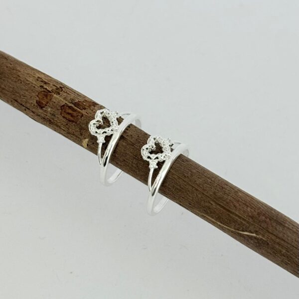 ANEL CORAÇÃO / RENDA ITALIANA – PRATA 925