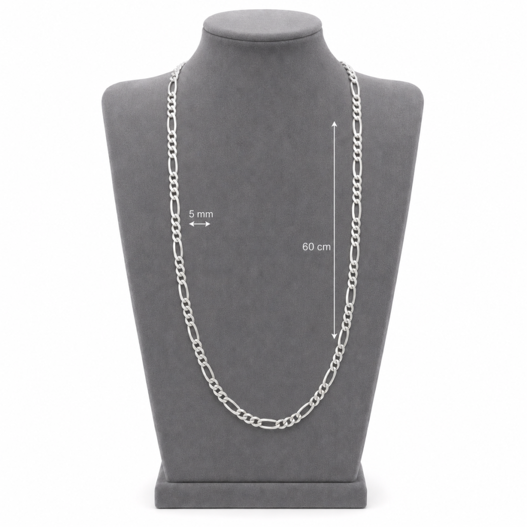 Corrente Masculina Elo 3x1 60 cm Prata 925