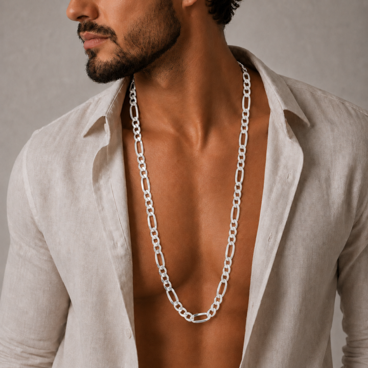 Corrente Masculina Elo 3x1 70 cmPrata 925