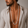 Corrente Masculina Elo 3x1 70 cmPrata 925