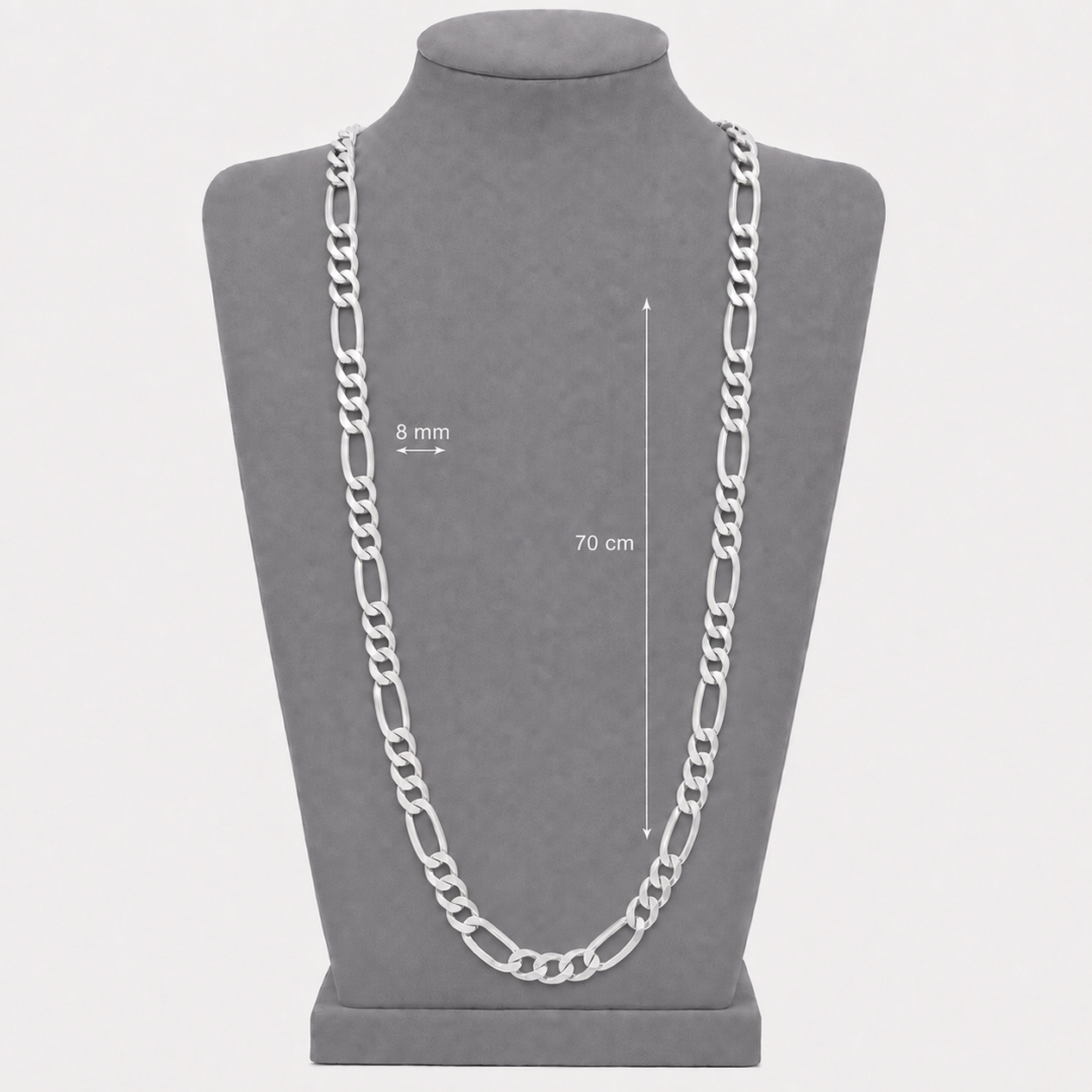 Corrente Masculina Elo 3x1 70 cmPrata 925