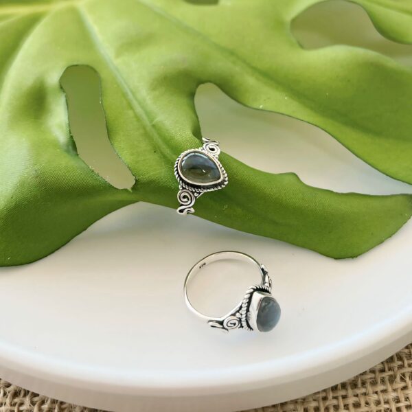 ANEL GOTA / PEDRAS NATURAIS - PRATA BALI 925 - LABRADORITA, 18