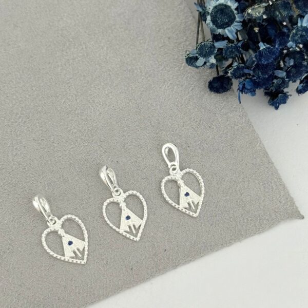 PINGENTE CORAÇÃO / NOSSA SENHORA - PRATA 925