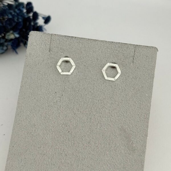 BRINCO HEXÁGONO - PRATA 925