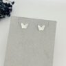 BRINCO BORBOLETA CRAVEJADA - PRATA 925