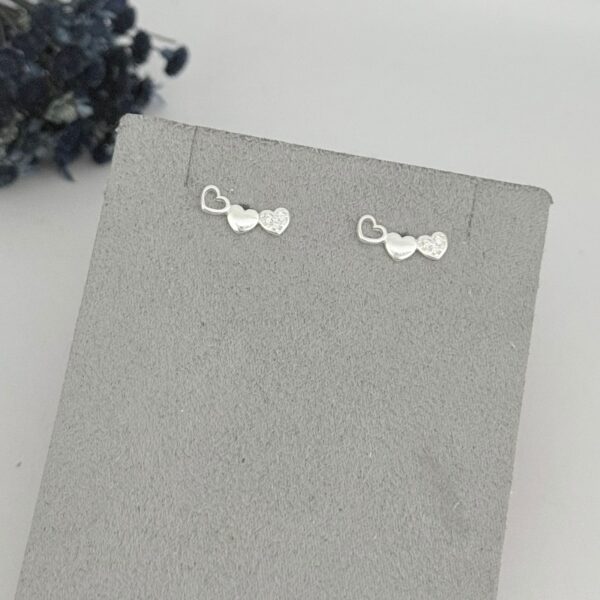 BRINCO CORAÇÕES - PRATA 925